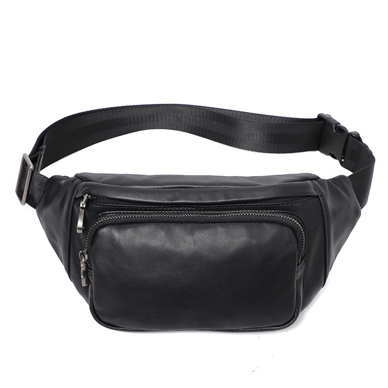 Genți de talie pentru bărbați JD310 - Piele naturală, Primul strat de piele de vițel, Anti-furt, Călătorii de recreere