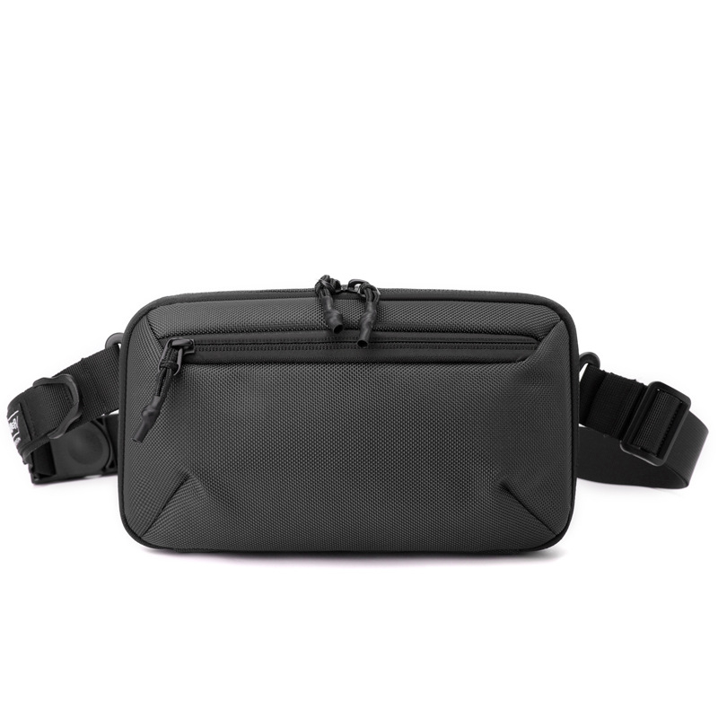 WEPOWER Férfi deréktáska – vízálló nylon, egyszínű mintázat, poliészter bélés