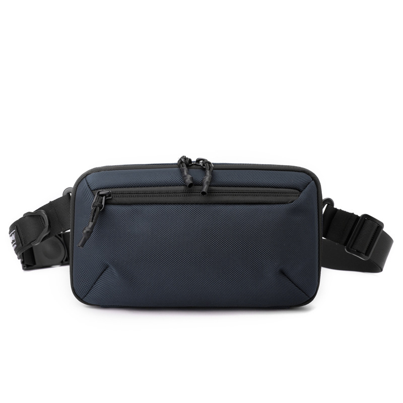 WEPOWER Férfi deréktáska – vízálló nylon, egyszínű mintázat, poliészter bélés