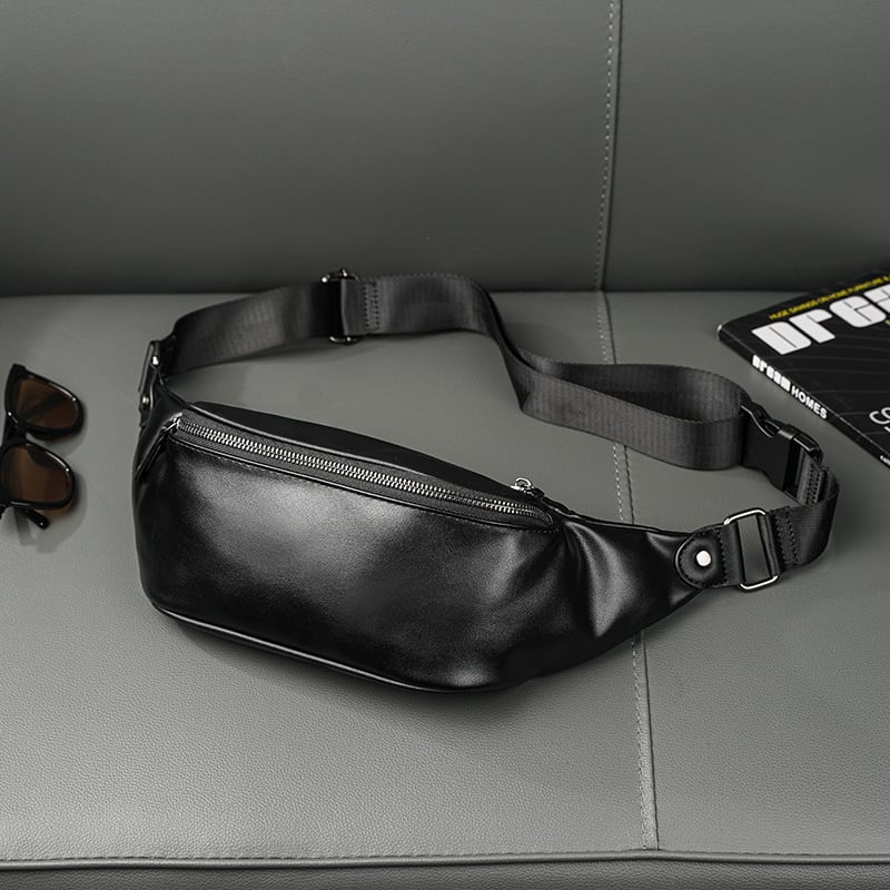 Férfi deréktáska - PU bőr, vízálló, üzleti utazási stílus, ETONWEAG márka