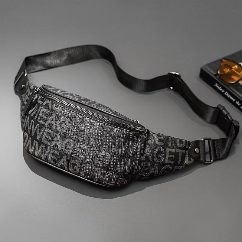 Férfi deréktáska - PU bőr, vízálló, üzleti utazási stílus, ETONWEAG márka