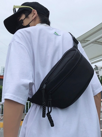 Geantă crossbody pentru bărbați, stil urban simplu, material Oxford, ultra-ușoară, rezistentă la uzură, căptușeală poliester