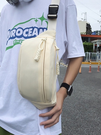 Geantă crossbody pentru bărbați, stil urban simplu, material Oxford, ultra-ușoară, rezistentă la uzură, căptușeală poliester