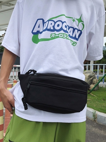 Geantă crossbody pentru bărbați, stil urban simplu, material Oxford, ultra-ușoară, rezistentă la uzură, căptușeală poliester