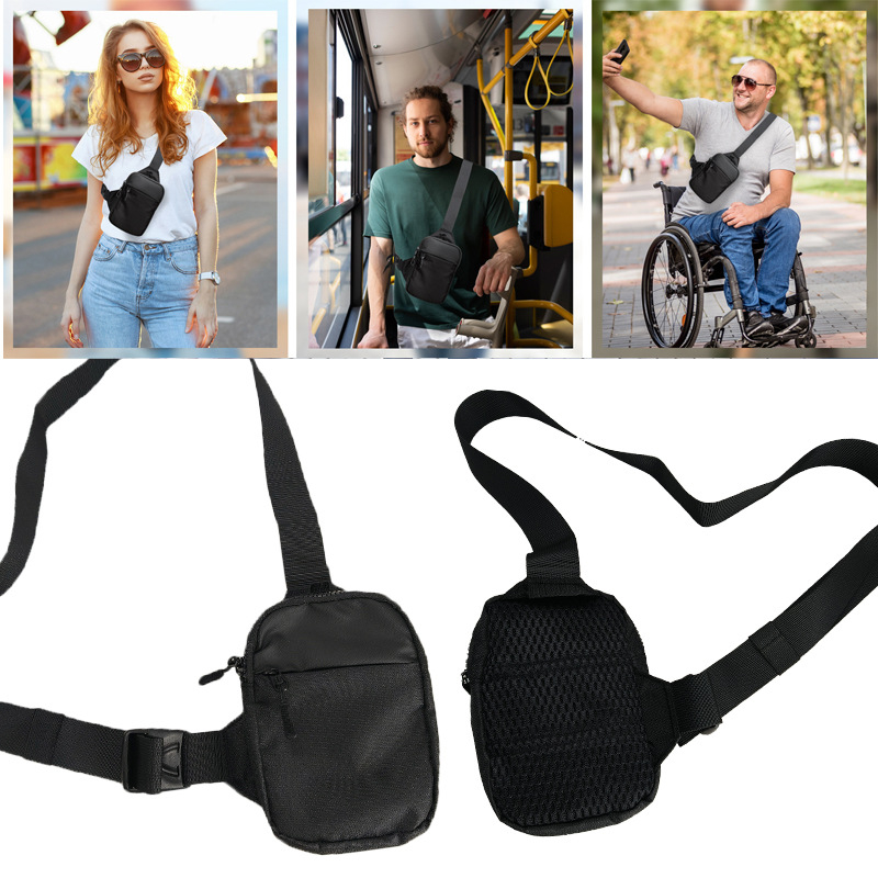 Najlon unisex pojas torba, mini crossbody torba za telefon, lagana, vodootporna, za trčanje