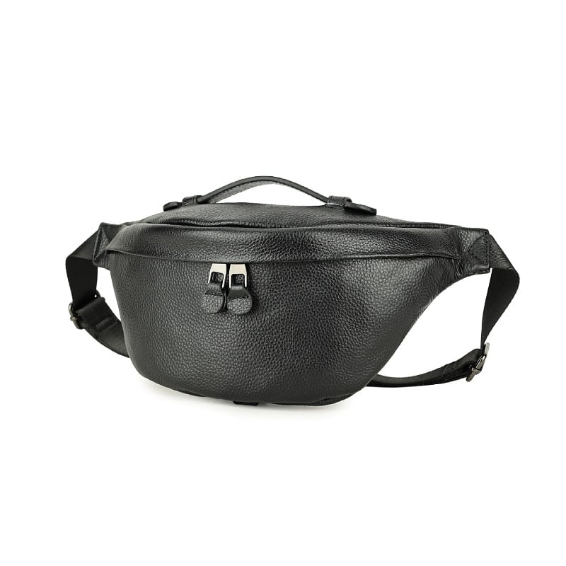 Ανδρική ζώνη-τσάντα από γνήσιο δέρμα - Πρώτο στρώμα βοδινού δέρματος, αδιάβροχη, με ενδιάμεσο στρώμα, στυλ δρόμου
