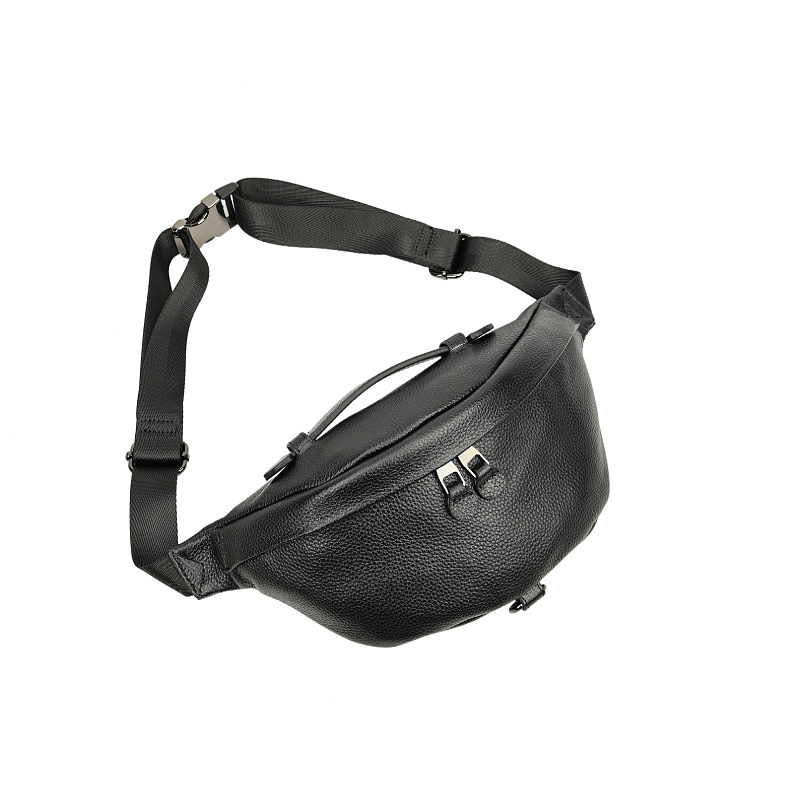 Ανδρική ζώνη-τσάντα από γνήσιο δέρμα - Πρώτο στρώμα βοδινού δέρματος, αδιάβροχη, με ενδιάμεσο στρώμα, στυλ δρόμου