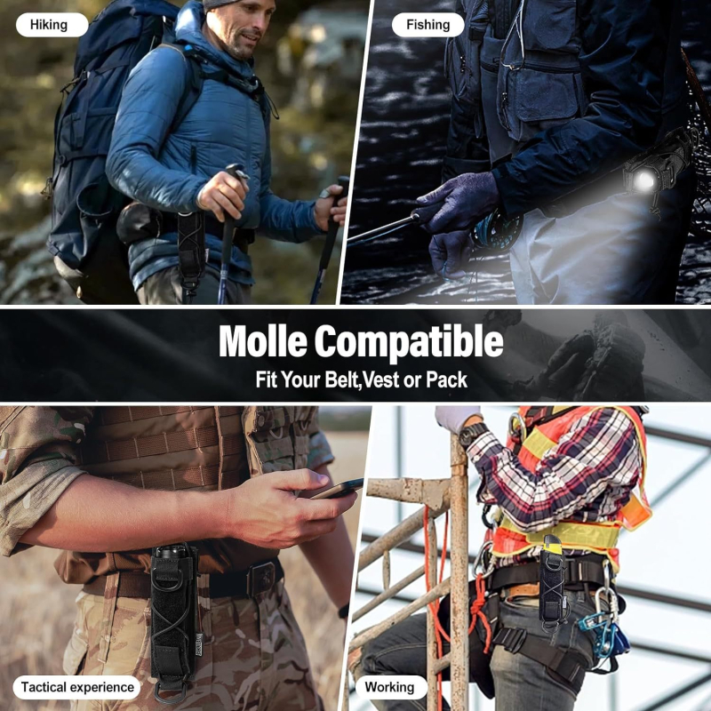 Ζώνη ώμου για μπουκάλι νερού με MOLLE — ρυθμιζόμενος τακτικός ιμάντας, ύφασμα Oxford, ανθεκτικό στη φθορά, για ορειβασία και ποδηλασία