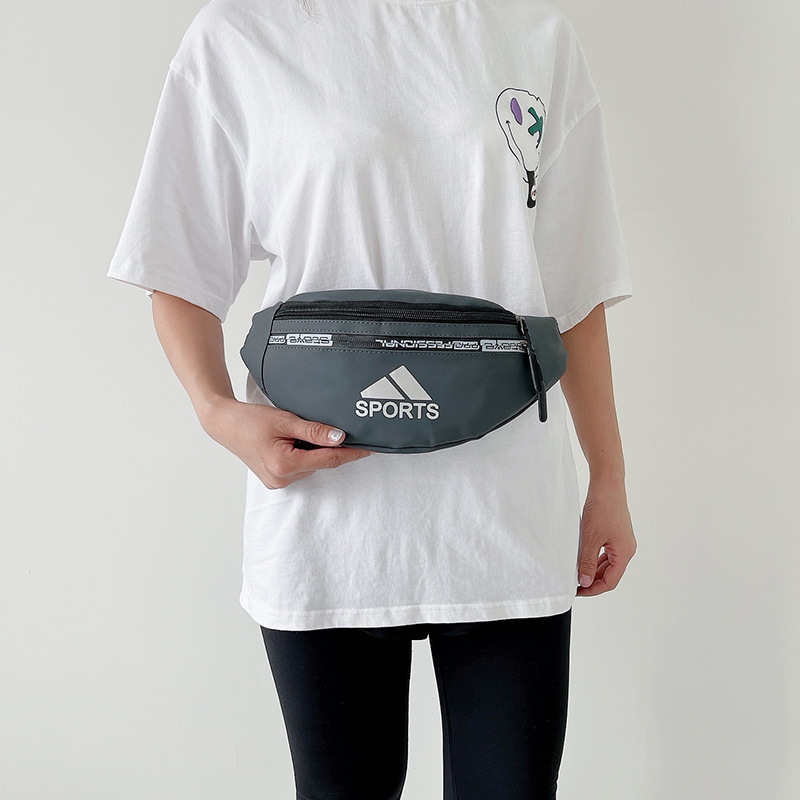 Férfi derék táska – Oxford anyag, vízálló, egyszínű mintázat, poliészter bélés, szabadidős utazásokhoz