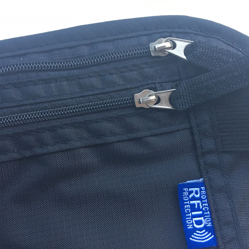 Nova RFID torbica oko struka protiv krađe s pretincem za kartice i ID, najlon torba za aktivnosti na otvorenom