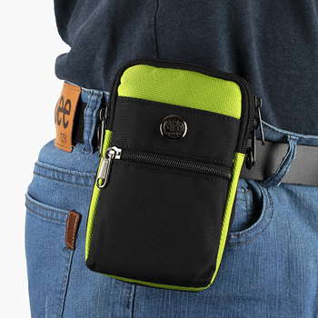Muška najlonska torbica za pojas s pretincem za telefon i putovnicu, crossbody, ulični stil, proširiva