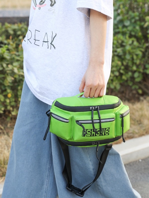 Nylon torbica za struk za biciklizam – vodootporna, reflektirajuća za noćnu sigurnost, unisex, cross-body sportska torba