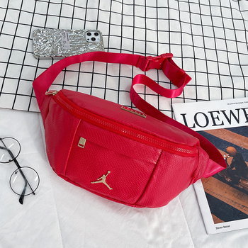 Muška PU torba za struk, crossbody dizajn, prozračna i vodootporna tkanina, mladi kampus stil, uzorak osobe, podstava od poliestera