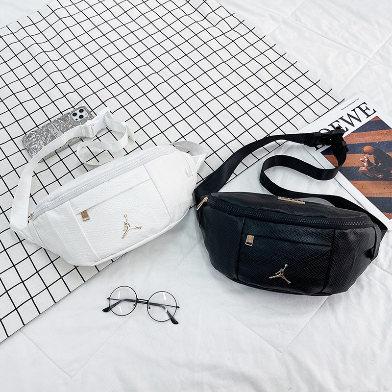 Muška PU torba za struk, crossbody dizajn, prozračna i vodootporna tkanina, mladi kampus stil, uzorak osobe, podstava od poliestera