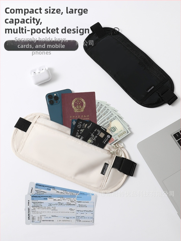 Torba na struku protiv krađe za putovanja, novčanik za putovnicu i dokumente, diskretan unisex dodatak za europska putovanja