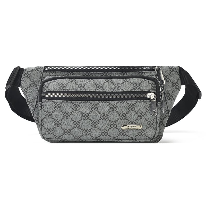 Uniszex deréktáska — Többszintes tároló rekesz telefontartóval, vízálló PU bőr, márka Niu wuzhou, 8 hüvelykes tablet kompatibilis