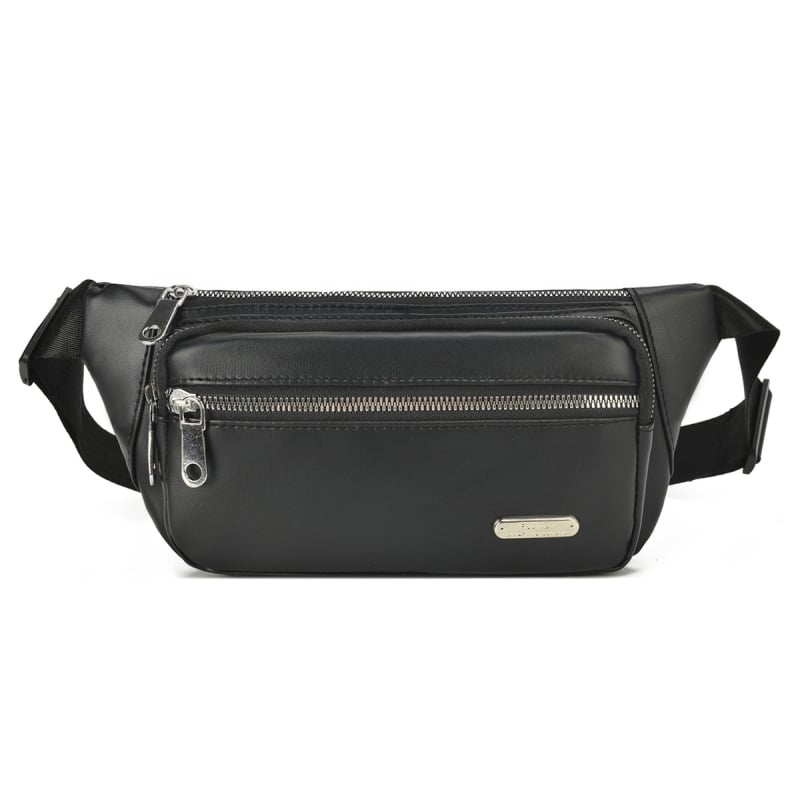 Uniszex deréktáska — Többszintes tároló rekesz telefontartóval, vízálló PU bőr, márka Niu wuzhou, 8 hüvelykes tablet kompatibilis