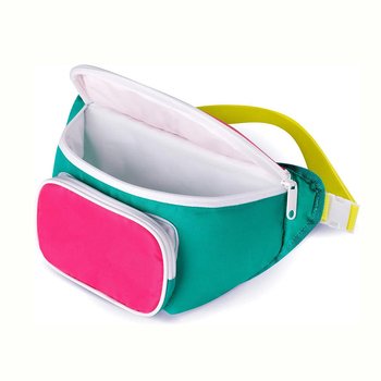 Sportska pojasna torba s izolacijom, vodootporna, ultra lagana, velika kapaciteta, unisex, dizajn color block, materijal Oxford, podstava PEVA, za vanjske sportove