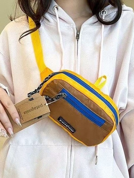 Najlonska pojasna torba za muškarce, unisex stil, prozračna, vodootporna, ultralaka, geometrijski uzorak, podstava od poliester