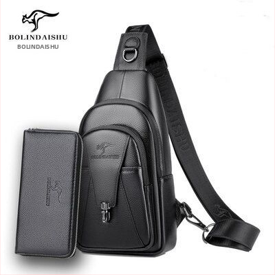 Muška kožna torba za prsa, model BL-002, gradski stil, vodootporna