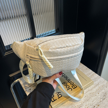 Τσάντα μέσης PU, street trend και ρετρό στυλ, Άνοιξη 2024, πολυεστερική επένδυση, κλείσιμο με φερμουάρ