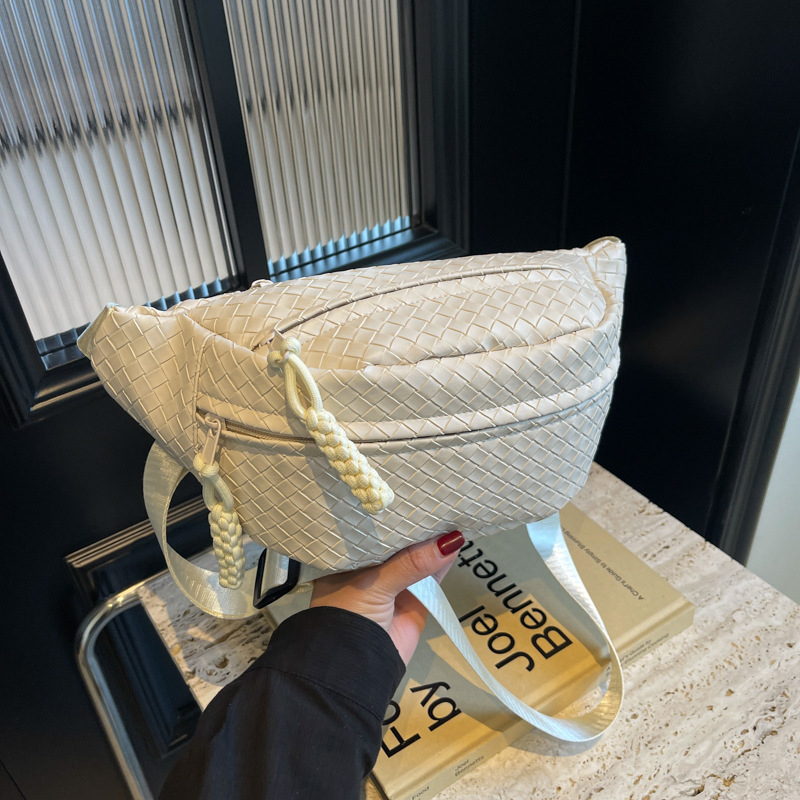 Τσάντα μέσης PU, street trend και ρετρό στυλ, Άνοιξη 2024, πολυεστερική επένδυση, κλείσιμο με φερμουάρ