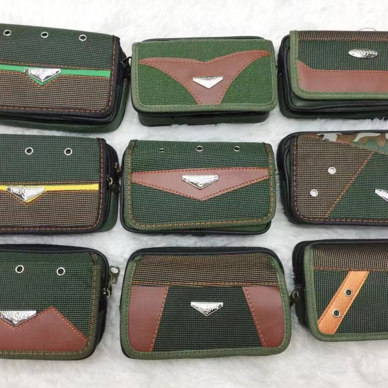 Geantă de talie pentru bărbați din pânză, respirabilă, fără căptușeală, pentru timpul liber