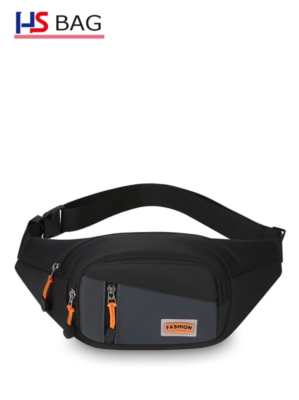 Geantă de talie pentru bărbați, outdoor: rezistentă la apă, rezistentă la uzură, cu capacitate mare, din Oxford, curea crossbody pentru călătorii