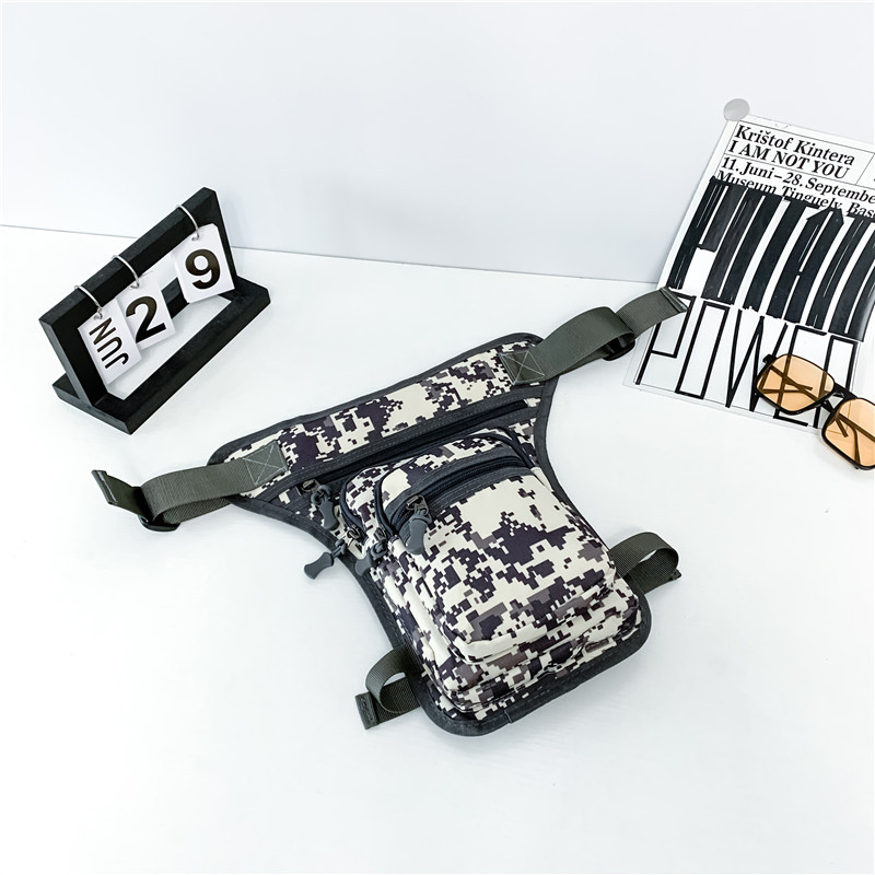 Mengsi Wei Geantă de talie pentru bărbați – Nailon, impermeabil, Geantă de depozitare pentru călătorii