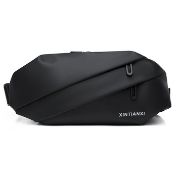 Geantă de piept pentru bărbați – impermeabil, material Oxford, căptușeală din poliester, imprimeu solid, pentru utilizare zilnică