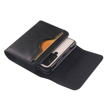 Geantă de talie pentru bărbați din PU, anti-furt, stil urban minimalist, design orizontal, buzunar pentru carduri