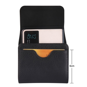 Geantă de talie pentru bărbați din PU, anti-furt, stil urban minimalist, design orizontal, buzunar pentru carduri