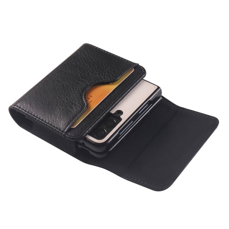 Geantă de talie pentru bărbați din PU, anti-furt, stil urban minimalist, design orizontal, buzunar pentru carduri