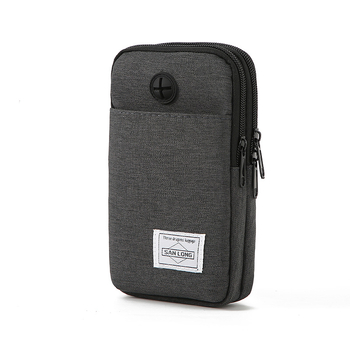 Geantă de talie sport: pânză spălată, rezistentă la uzură, pentru sporturi în aer liber, stil urban simplu, căptușeală poliester