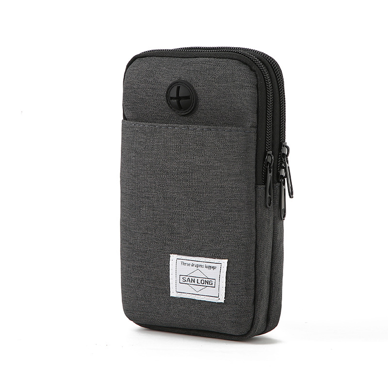 Geantă de talie sport: pânză spălată, rezistentă la uzură, pentru sporturi în aer liber, stil urban simplu, căptușeală poliester