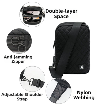 Geantă de talie sport, unisex, stil street, ultraușoară, cu capacitate extinsă, poliester