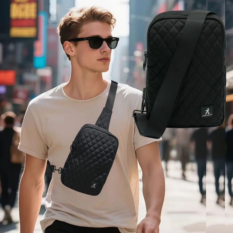 Geantă de talie sport, unisex, stil street, ultraușoară, cu capacitate extinsă, poliester