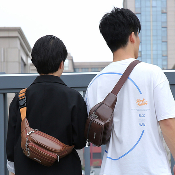 Geantă de talie pentru bărbați, stil stradal, material impermeabil, rezistență la uzură, pentru relaxare și călătorii (vara 2025)