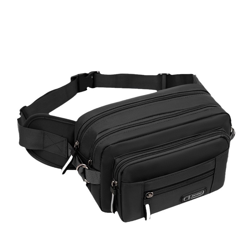 Geantă pentru piept bărbați – crossbody, stil stradal, film din piele, Ultra-ușoară, rezistentă la uzură, cu mai multe compartimente, căptușită poliester