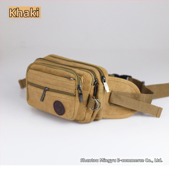 Geantă de talie din pânză pentru sport, unisex, respirabilă, rezistentă la uzură, anti-furt, fermoar, căptușeală poliester, stil stradal