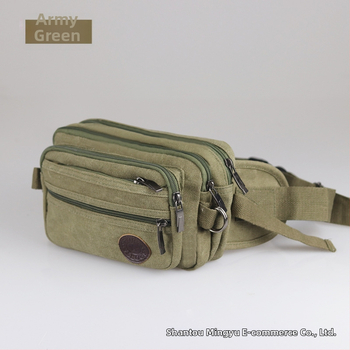 Geantă de talie din pânză pentru sport, unisex, respirabilă, rezistentă la uzură, anti-furt, fermoar, căptușeală poliester, stil stradal