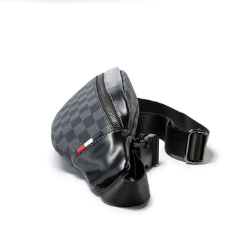 Muška prsna torba u stilu street fashion, PVC materijal, karirani uzorak, otporna na habanje, marka Tislandqi