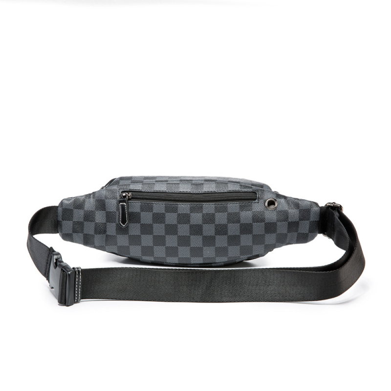 Muška prsna torba u stilu street fashion, PVC materijal, karirani uzorak, otporna na habanje, marka Tislandqi