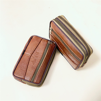 Geantă talie din piele PU pentru telefon, impermeabilă, căptușeală din nailon, model cu litere, compatibilă cu dispozitiv de 8 inch