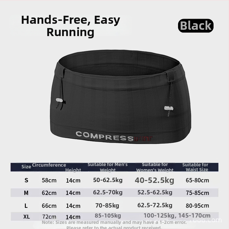 NIPING Geantă de talie sport pentru bărbați – cu capacitate mare, Nylon, pentru telefon și chei, respirabilă, ultra-ușoară, antibacteriană, rezistentă, pentru activități în aer liber