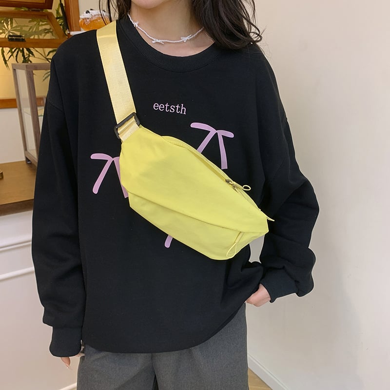 Geantă de piept pentru bărbați, stil urban minimalist, nailon, rezistentă, buzunar pentru laptop de 8 inci