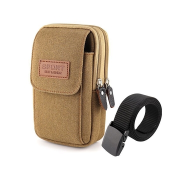 Geantă de talie pentru telefon pentru bărbați, cu curea, multifuncțională, orientare orizontală și verticală, pentru călătorii de agrement