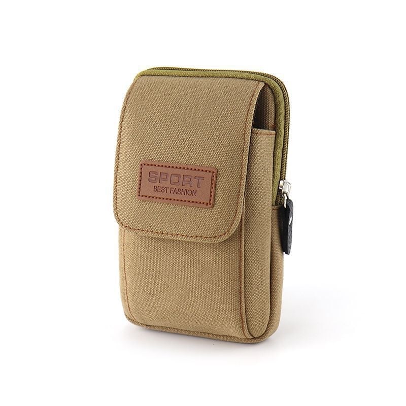 Geantă de talie pentru telefon pentru bărbați, cu curea, multifuncțională, orientare orizontală și verticală, pentru călătorii de agrement