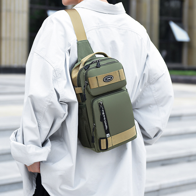 Geantă torace pentru bărbați, stil unisex, țesătură Oxford, căptușeală din poliester, Primăvara 2025