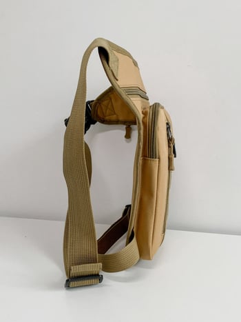 Mengsi Wei Geantă din nailon impermeabilă pentru talie și picior, pentru bărbați, cu căptușală din poliester